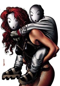 Ragged Robin e Quimper. Os dois lados são um só. Arte de Brian Bolland.